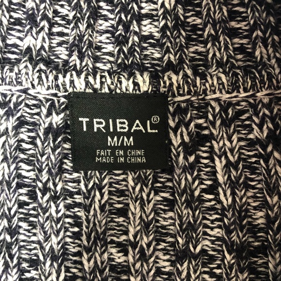 Tribal Half-Zip Marled Knit Sweater Jacket - Picture 3 of 5